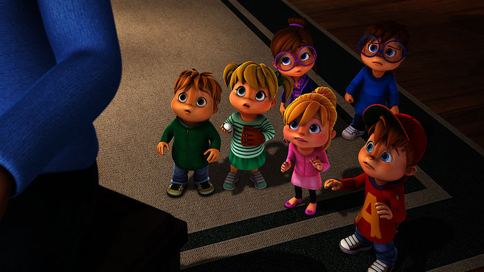 Dave, Theodore, Eleanor, Jeanette, Brittany, Simon und Alvin. Bild: Sender / TM & © Bagdasarian Productions, LLC.