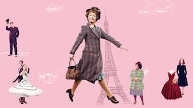 Mrs. Harris und ein Kleid von Dior:  Jason Isaacs (Archie), Lucas Bravo (Andr&eacute; Fauvel), Alba Baptista (Natascha), Lesley Manville (Ada Harris), Ellen Thomas (Violet Butterfield), Isabelle Huppert (Claudine Colbert). Bild: Sender / Universal Pictures (Universal Studios)