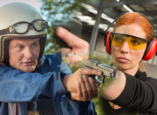 Das neue Tatort-Team im Saarland ist seit 2013 im Einsatz:  Die Kommissare Jens Stellbrink (Devid Striesow) und Lisa Marx (Elisabeth Br&uuml;ck). Bild: Sender / Montage: tvbutler