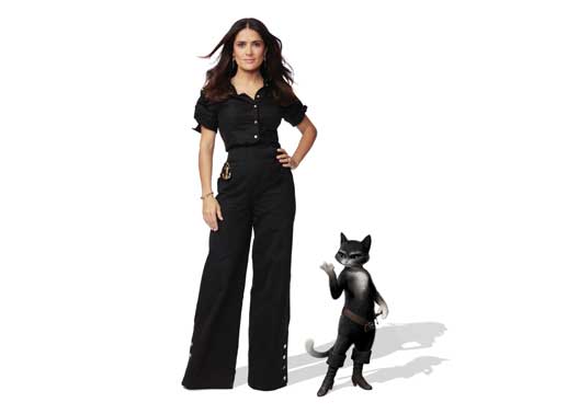 Salma Hayek ist die Stimme der verführerischen Katzendame. Bild: Sender/DreamWorks