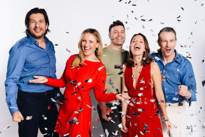 Alles was zählt: Francisco Medina, Ania Niedieck, Jörg Rohde, Amrei Haardt, Marc Dumitru. Bild: Sender / RTL / Julia Feldhagen