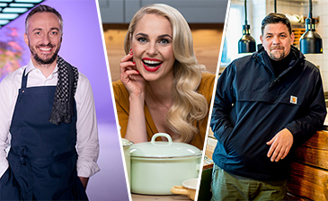 Kochshows im TV: Böhmi brutzelt, Silvia kocht und Kitchen Impossible.Bild: Sender / ZDF / ORF / VOX. Collage: TVButler
