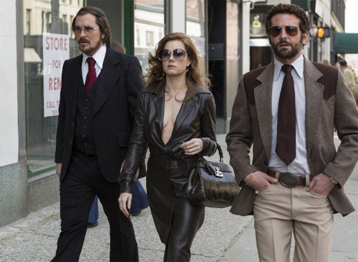 Christian Bale, Amy Adams und Bradley Cooper in &bdquo;American Hustle&ldquo;. Bild: Sender/ Annapurna Productions