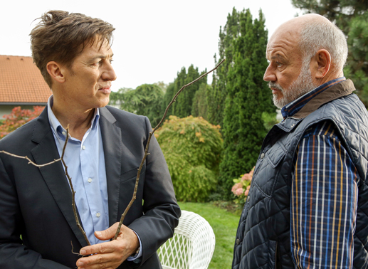 Tobias Moretti (Nathan Weiss), Wolfgang Böck (Anton Galba). Bild: Sender / Allegro Film / Petro Domenigg