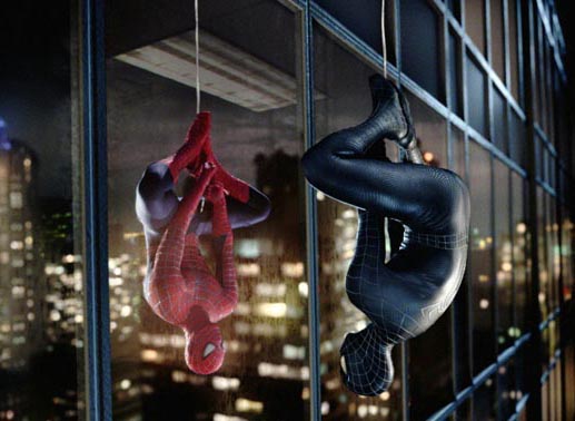 Der dritte Teil des furiosen Spinnenabenteuers setzt Spider-Man (Tobey Maguire) gef&auml;hrlichen Kr&auml;ften und neuen Gegnern aus. Bild: Sender