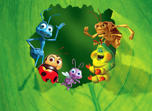 (v.l.n.r.) Flik, Franzi, Dot und Gustl h&auml;tten eigentlich ein ganz ruhiges Leben auf der Ameiseninsel - w&auml;re da nicht der Grash&uuml;pfer Hopper und seine gefr&auml;&szlig;ige Bande ... Bild: Sender / Disney/Pixar
