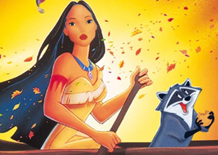 Pocahontas mit ihren Freunden, Waschb&auml;r Meeko und Kolibri Flit. Bild: Sender