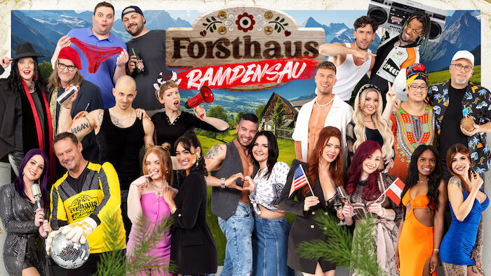 Forsthaus Rampensau 2025. Die Kandidaten. Bild: Sender / ProsiebenSat1Puls4