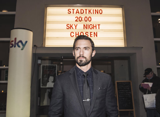 Milo Ventimiglia erstmals in Wien r&uuml;hrte die Trommel f&uuml;r &bdquo;Chosen&ldquo;. Mit Erfolg!. Bild: Sky.