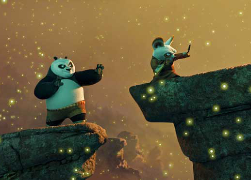 Doch Panda Po w&auml;re so gerne Kung Fu K&auml;mpfer. Bild: Sender